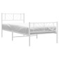 vidaXL Bettgestell mit Kopf- und Fußteil Metall Weiß 100x200 cm vidaXL Bettgestell mit Kopf- und Fußteil Metall Weiß 100x200 cm