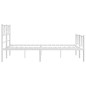 vidaXL Bettgestell mit Kopf- und Fußteil Metall Weiß 120x190 cm vidaXL Bettgestell mit Kopf- und Fußteil Metall Weiß 120x190 cm
