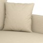 vidaXL 2-tlg. Sofagarnitur mit Kissen Creme Stoff vidaXL 2-tlg. Sofagarnitur mit Kissen Creme Stoff