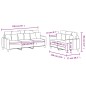 vidaXL 2-tlg. Sofagarnitur mit Kissen Creme Stoff vidaXL 2-tlg. Sofagarnitur mit Kissen Creme Stoff