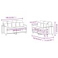 vidaXL 2-tlg. Sofagarnitur mit Kissen Braun Stoff vidaXL 2-tlg. Sofagarnitur mit Kissen Braun Stoff