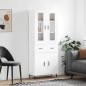 Highboard Hochglanz-Weiß 69,5x34x180 cm Holzwerkstoff Highboard Hochglanz-Weiß 69,5x34x180 cm Holzwerkstoff
