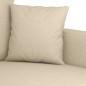 vidaXL 3-tlg. Sofagarnitur mit Kissen Creme Stoff vidaXL 3-tlg. Sofagarnitur mit Kissen Creme Stoff