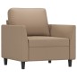 vidaXL 4-tlg. Sofagarnitur mit Kissen Cappuccino-Braun Kunstleder vidaXL 4-tlg. Sofagarnitur mit Kissen Cappuccino-Braun Kunstleder