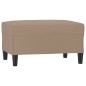 vidaXL 4-tlg. Sofagarnitur mit Kissen Cappuccino-Braun Kunstleder vidaXL 4-tlg. Sofagarnitur mit Kissen Cappuccino-Braun Kunstleder