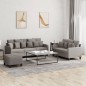 vidaXL 3-tlg. Sofagarnitur mit Kissen Taupe Stoff vidaXL 3-tlg. Sofagarnitur mit Kissen Taupe Stoff