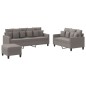 vidaXL 3-tlg. Sofagarnitur mit Kissen Taupe Stoff vidaXL 3-tlg. Sofagarnitur mit Kissen Taupe Stoff