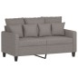 vidaXL 3-tlg. Sofagarnitur mit Kissen Taupe Stoff vidaXL 3-tlg. Sofagarnitur mit Kissen Taupe Stoff