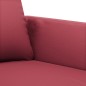 vidaXL 3-tlg. Sofagarnitur mit Kissen Weinrot Kunstleder vidaXL 3-tlg. Sofagarnitur mit Kissen Weinrot Kunstleder
