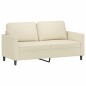 vidaXL 3-tlg. Sofagarnitur mit Kissen Creme Kunstleder vidaXL 3-tlg. Sofagarnitur mit Kissen Creme Kunstleder