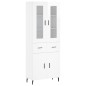 Highboard Hochglanz-Weiß 69,5x34x180 cm Holzwerkstoff Highboard Hochglanz-Weiß 69,5x34x180 cm Holzwerkstoff