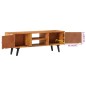 vidaXL TV-Schrank mit Türen 112x30x40 cm Massivholz Akazie und Metall vidaXL TV-Schrank mit Türen 112x30x40 cm Massivholz Akazie und Metall