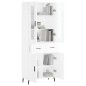 Highboard Hochglanz-Weiß 69,5x34x180 cm Holzwerkstoff Highboard Hochglanz-Weiß 69,5x34x180 cm Holzwerkstoff