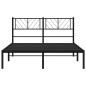 vidaXL Bettgestell mit Kopfteil Metall Schwarz 140x190 cm vidaXL Bettgestell mit Kopfteil Metall Schwarz 140x190 cm