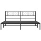 vidaXL Bettgestell mit Kopfteil Metall Schwarz 193x203 cm vidaXL Bettgestell mit Kopfteil Metall Schwarz 193x203 cm