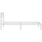 vidaXL Bettgestell mit Kopfteil Metall Weiß 90x190 cm vidaXL Bettgestell mit Kopfteil Metall Weiß 90x190 cm