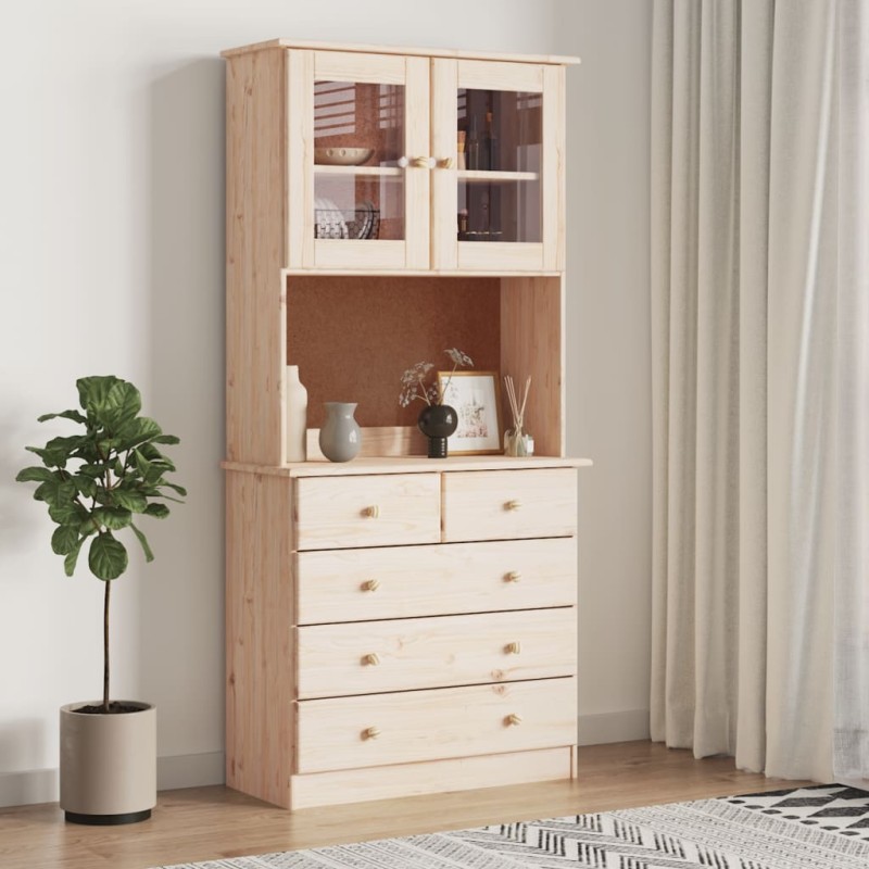 vidaXL Highboard ALTA 77x35x165 cm Massivholz Kiefer vidaXL Highboard ALTA 77x35x165 cm Massivholz Kiefer