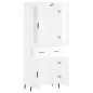 Highboard Hochglanz-Weiß 69,5x34x180 cm Holzwerkstoff Highboard Hochglanz-Weiß 69,5x34x180 cm Holzwerkstoff