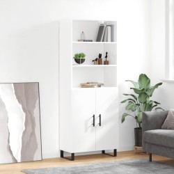 vidaXL Highboard Hochglanz-Weiß 69,5x34x180 cm Holzwerkstoff