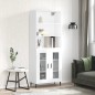 vidaXL Highboard Hochglanz-Weiß 69,5x34x180 cm Holzwerkstoff vidaXL Highboard Hochglanz-Weiß 69,5x34x180 cm Holzwerkstoff