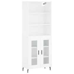 vidaXL Highboard Hochglanz-Weiß 69,5x34x180 cm Holzwerkstoff