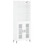 vidaXL Highboard Hochglanz-Weiß 69,5x34x180 cm Holzwerkstoff vidaXL Highboard Hochglanz-Weiß 69,5x34x180 cm Holzwerkstoff