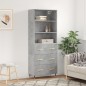 vidaXL Highboard Betongrau 69,5x34x180 cm Holzwerkstoff vidaXL Highboard Betongrau 69,5x34x180 cm Holzwerkstoff