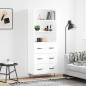 vidaXL Highboard Hochglanz-Weiß 69,5x34x180 cm Holzwerkstoff vidaXL Highboard Hochglanz-Weiß 69,5x34x180 cm Holzwerkstoff