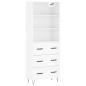 vidaXL Highboard Hochglanz-Weiß 69,5x34x180 cm Holzwerkstoff vidaXL Highboard Hochglanz-Weiß 69,5x34x180 cm Holzwerkstoff