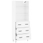 vidaXL Highboard Hochglanz-Weiß 69,5x34x180 cm Holzwerkstoff vidaXL Highboard Hochglanz-Weiß 69,5x34x180 cm Holzwerkstoff