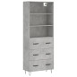 vidaXL Highboard Betongrau 69,5x34x180 cm Holzwerkstoff vidaXL Highboard Betongrau 69,5x34x180 cm Holzwerkstoff