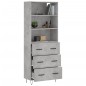 vidaXL Highboard Betongrau 69,5x34x180 cm Holzwerkstoff vidaXL Highboard Betongrau 69,5x34x180 cm Holzwerkstoff