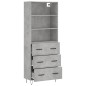vidaXL Highboard Betongrau 69,5x34x180 cm Holzwerkstoff vidaXL Highboard Betongrau 69,5x34x180 cm Holzwerkstoff