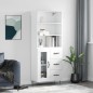 vidaXL Highboard Hochglanz-Weiß 69,5x34x180 cm Holzwerkstoff vidaXL Highboard Hochglanz-Weiß 69,5x34x180 cm Holzwerkstoff