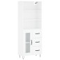vidaXL Highboard Hochglanz-Weiß 69,5x34x180 cm Holzwerkstoff vidaXL Highboard Hochglanz-Weiß 69,5x34x180 cm Holzwerkstoff