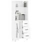 vidaXL Highboard Hochglanz-Weiß 69,5x34x180 cm Holzwerkstoff vidaXL Highboard Hochglanz-Weiß 69,5x34x180 cm Holzwerkstoff