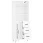 vidaXL Highboard Hochglanz-Weiß 69,5x34x180 cm Holzwerkstoff vidaXL Highboard Hochglanz-Weiß 69,5x34x180 cm Holzwerkstoff
