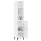 vidaXL Highboard Hochglanz-Weiß 34,5x34x180 cm Holzwerkstoff vidaXL Highboard Hochglanz-Weiß 34,5x34x180 cm Holzwerkstoff