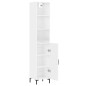vidaXL Highboard Hochglanz-Weiß 34,5x34x180 cm Holzwerkstoff vidaXL Highboard Hochglanz-Weiß 34,5x34x180 cm Holzwerkstoff