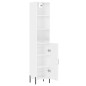 vidaXL Highboard Hochglanz-Weiß 34,5x34x180 cm Holzwerkstoff vidaXL Highboard Hochglanz-Weiß 34,5x34x180 cm Holzwerkstoff