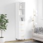 vidaXL Highboard Hochglanz-Weiß 34,5x34x180 cm Holzwerkstoff vidaXL Highboard Hochglanz-Weiß 34,5x34x180 cm Holzwerkstoff