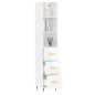 vidaXL Highboard Hochglanz-Weiß 34,5x34x180 cm Holzwerkstoff vidaXL Highboard Hochglanz-Weiß 34,5x34x180 cm Holzwerkstoff