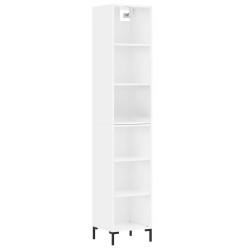 vidaXL Highboard Hochglanz-Weiß 34,5x32,5x180 cm Holzwerkstoff
