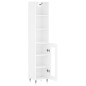 vidaXL Highboard Hochglanz-Weiß 34,5x34x180 cm Holzwerkstoff vidaXL Highboard Hochglanz-Weiß 34,5x34x180 cm Holzwerkstoff