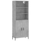 vidaXL Highboard Betongrau 69,5x34x180 cm Holzwerkstoff vidaXL Highboard Betongrau 69,5x34x180 cm Holzwerkstoff