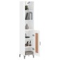 vidaXL Highboard Hochglanz-Weiß 34,5x34x180 cm Holzwerkstoff vidaXL Highboard Hochglanz-Weiß 34,5x34x180 cm Holzwerkstoff