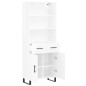 vidaXL Highboard Hochglanz-Weiß 69,5x34x180 cm Holzwerkstoff vidaXL Highboard Hochglanz-Weiß 69,5x34x180 cm Holzwerkstoff