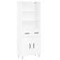 vidaXL Highboard Hochglanz-Weiß 69,5x34x180 cm Holzwerkstoff vidaXL Highboard Hochglanz-Weiß 69,5x34x180 cm Holzwerkstoff