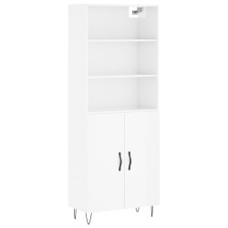 vidaXL Highboard Hochglanz-Weiß 69,5x34x180 cm Holzwerkstoff