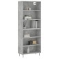 vidaXL Highboard Betongrau 69,5x32,5x180 cm Holzwerkstoff vidaXL Highboard Betongrau 69,5x32,5x180 cm Holzwerkstoff